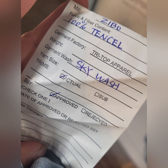 Women's blue sleeveless button-down dress. Chaps brand. Size M. As Is. - Picture 3 of 16